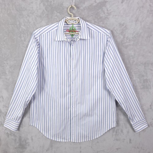 Robert Graham Senegal Button Up Hemd Herren Größe XLT Langarm Geometrisch Gepunktet