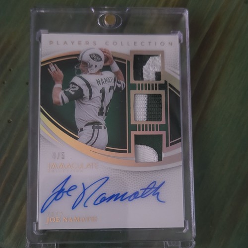 Panini Immaculate 2025 Joe Namath Jets Auto Gold /5 Players Collection IPCA-JNH