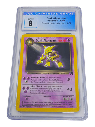 Dark Alakazam (Unlimited) graded CGC 8 for sale on eBay