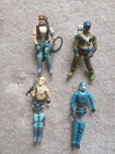 GI JOE ACTION FIGURE LOT OF 4 INCOMPLETE COBRA COMMANDER BUZZER ALPINE TORCH