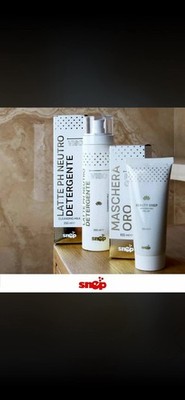 Snep Latte Detergente PH Neutro + Maschera Oro, Peel Off