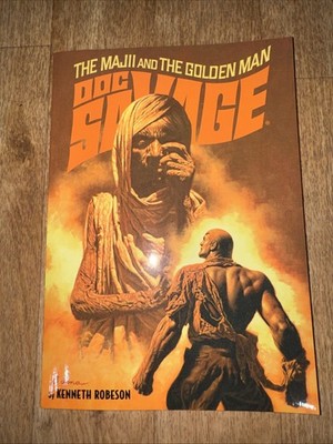 Doc Savage #9, The Majii The Golden Man by Kenneth Roberson 2007 Bama cover New