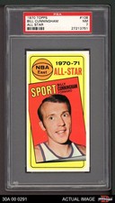1970 Topps #108 Billy Cunningham All-Star 76ers SHORT-PRINT North Car PSA 7 - NM