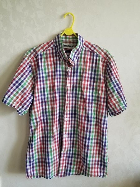Men Barbour Shirt Multicolor Cotton 38 / M / 46 #5Q38