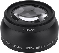 Wide Angle Macro Lens, Camera 52Mm 0.45X Magnification Universal Conversion Lens