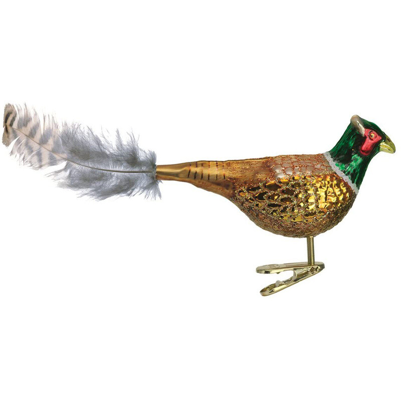 Pheasant Glass Christmas Bauble