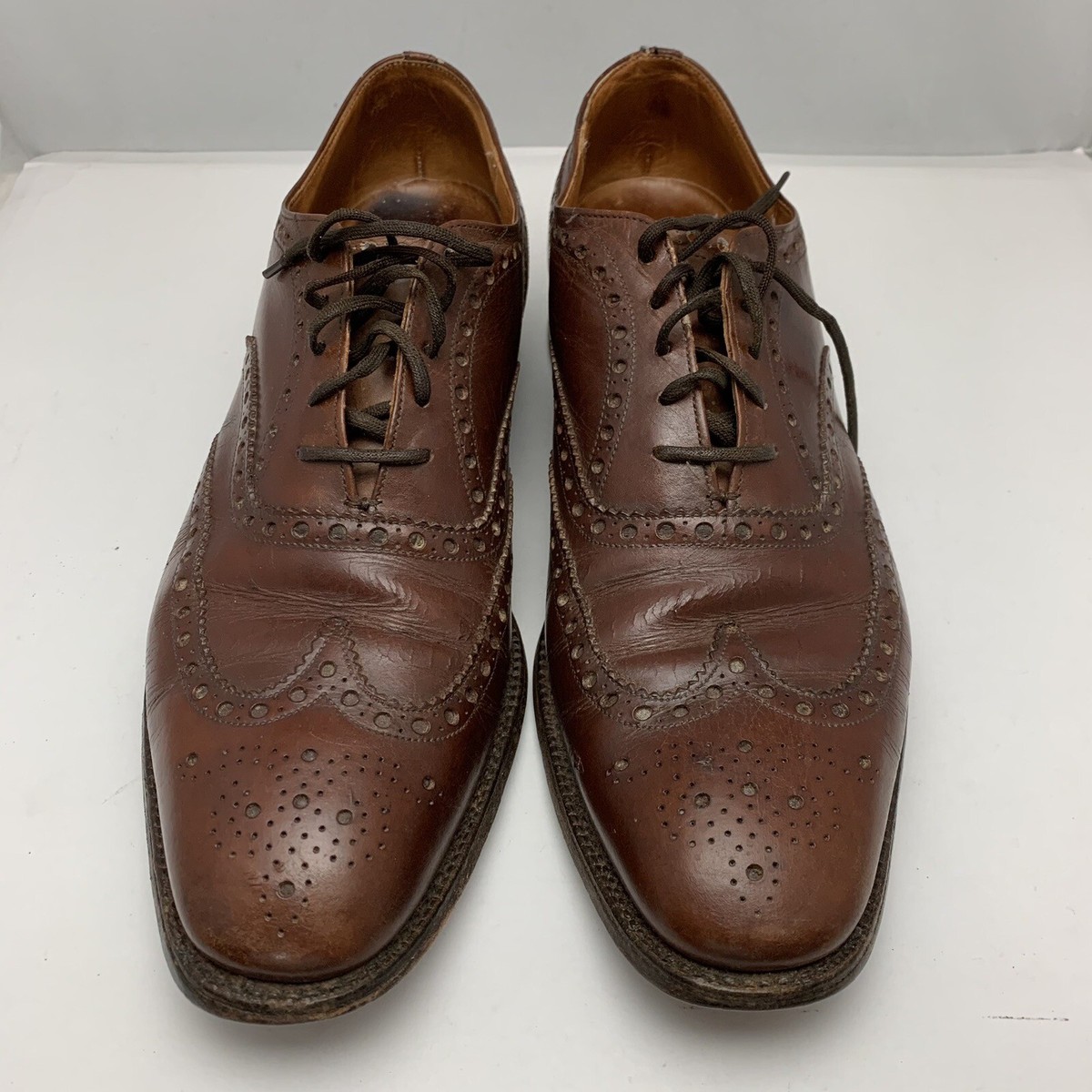 Men's Church's Henley Brown Wingtip Custom Grade Dress Shoes 10B