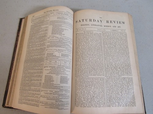 The Saturday Review Bound Issues ~ 1873 July - December - Picture 6 of 9