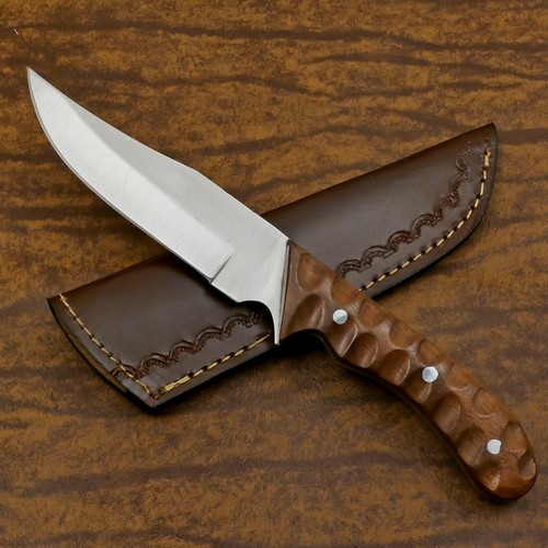 Rody Stan HANDMADE D2 CUSTOM ROSE WOOD SKINNER HUNTING CAMPING SPORT KNIFE