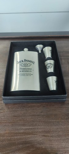 Jack Daniels set regalo altalena cartiglio da bar con licenza 6 once/1 oz argento set 1 - Foto 2 di 4