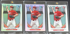 2ct. 2014 BOWMAN CHROME -  REFRACTOR - WYATT STRAHAN (RC's) SP + 2014 Bowman RC