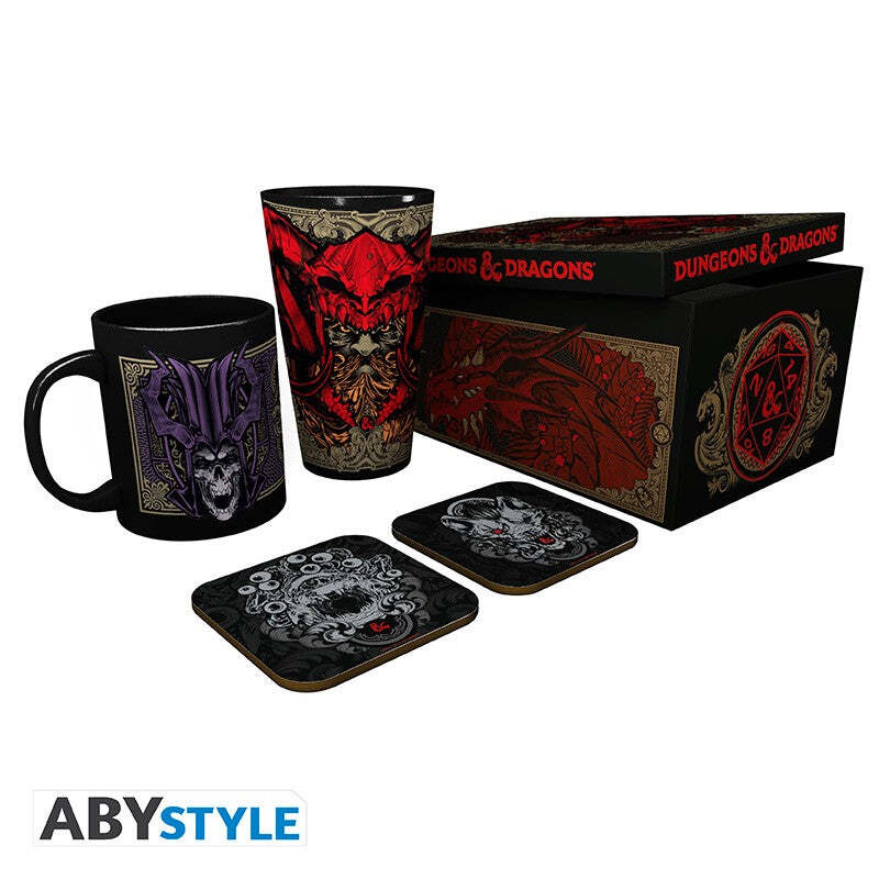 ABYSTYLE DUNGEONS AND DRAGONS - Set Bicchiere XXL + Tazza + 2 Sottobicchieri: "A