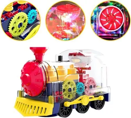 Electric Toy Train Set with Universal Wheel Automatically Change Direction