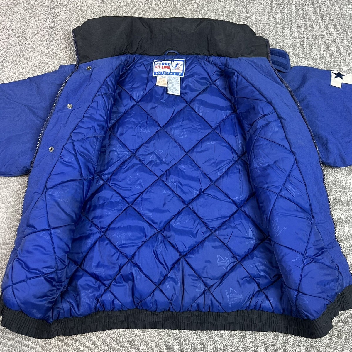 Vintage 90's Dallas Cowboys Puffer Jacket Logo Athletic Pro