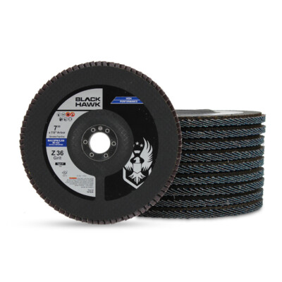 80 Pack - 7'' x 7/8'' 36 Grit Zirconia Flap Discs Coarse Grinding Wheels T29