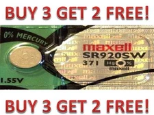 371 MAXELL WATCH BATTERIES SR920SW SR920 371 D370 A6 NEW BUY 3 GET 2 FREE!!