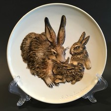 Goebel Mothers Series Bunny Rabbit Family Plate W. Germany 1975 First Edition