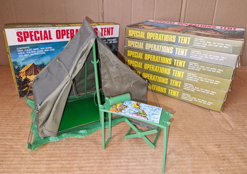 Vintage '70 Action Man K/O Gi Joe SPECIAL OPERATIONS TENT Bootleg Old Storestock - Picture 2 of 12