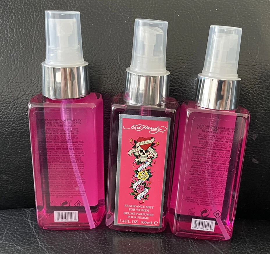 Ed Hardy Love KIlls Slowly 3 x 3,4 унц аромат спрей для женщин 3 шт. НОВЫЙ - Изображение 2 из 4