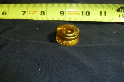 1 Vintage 1954 Gibson Gold Hat Box - Speed Knob solid shaft  -  Item KF