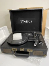Vinyl Record Player Turntable with Built-In Bluetooth Receiver Vinilos ECS01