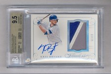KRIS BRYANT 2016 PANINI FLAWLESS 3 COLOR PATCH AUTO RC #12/25 BGS 9.5 10 CUBS