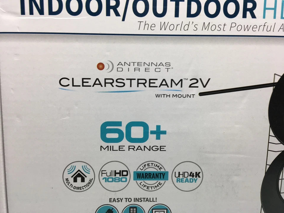 Antenas Directas CLEARSTREAM 2V Largo Alcance HDTV Antena con Montaje (C2V-J3) Foto 3 de 4