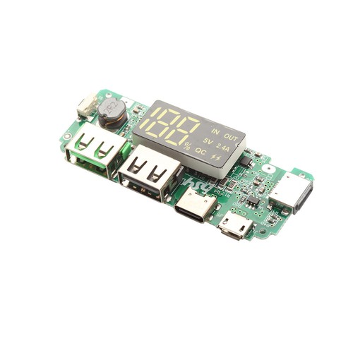 Banco de Alimentación Móvil LED Doble USB 5V 2.4A Micro/Tipo-C USB 18650 Módulo de Carga - Imagen 3 de 9