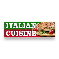 Italian Cuisine Vinyl Banner with Optional Sizes (Made in the USA)