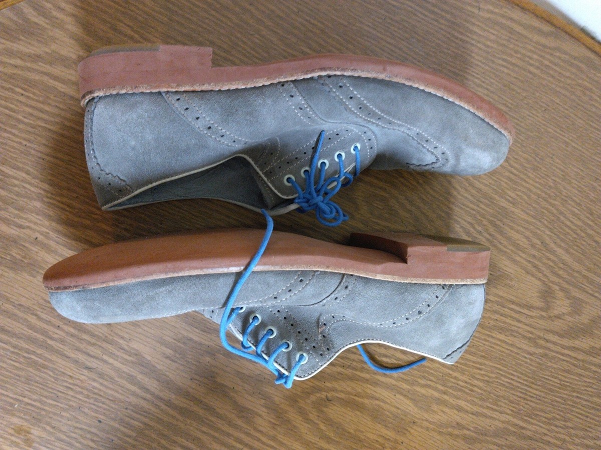 Vintage Johnston & Murphy Ellington Men\'s Wing Tip Oxford Lace-up Gray Size 9 M Men main image 4