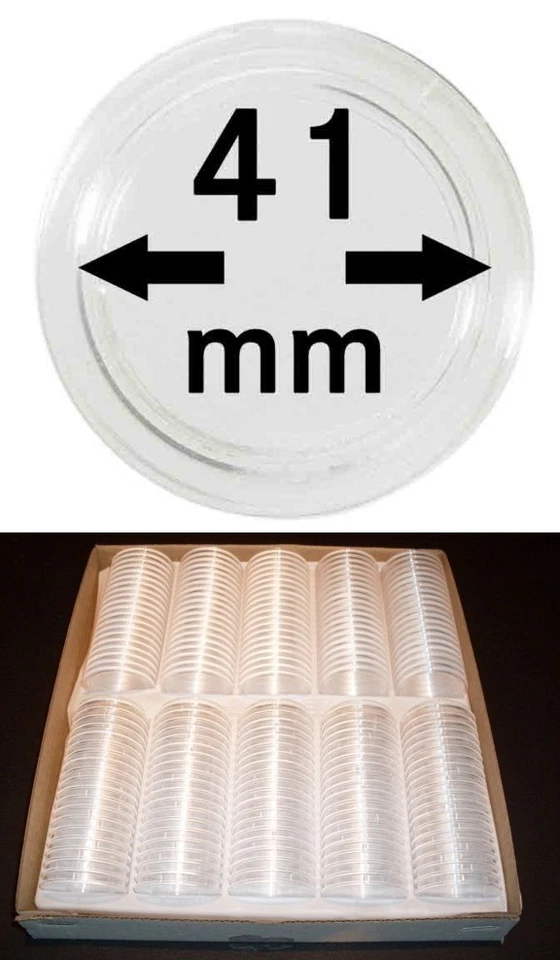 LINDNER Münzkapseln für 1 Unze Oz SILBER Eagle Panda Koala 41mm 10 50 100 Stück