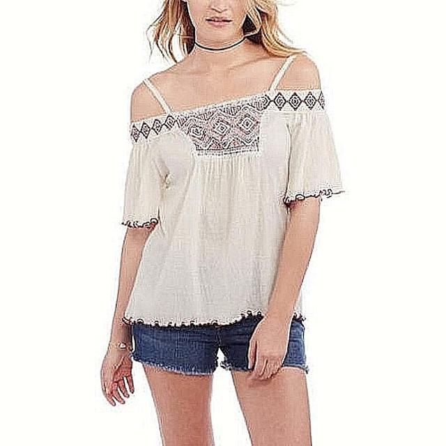 gauze off shoulder top