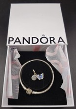 PANDORA Bracciale + Charme Farfalla. Lunghezza 16 cm ORIGINALE! Per Bambino/a