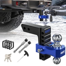 OMT Adjustable Trailer Hitch Fits 2" Receiver 6" Adjustable Drop Hitch 12500lb