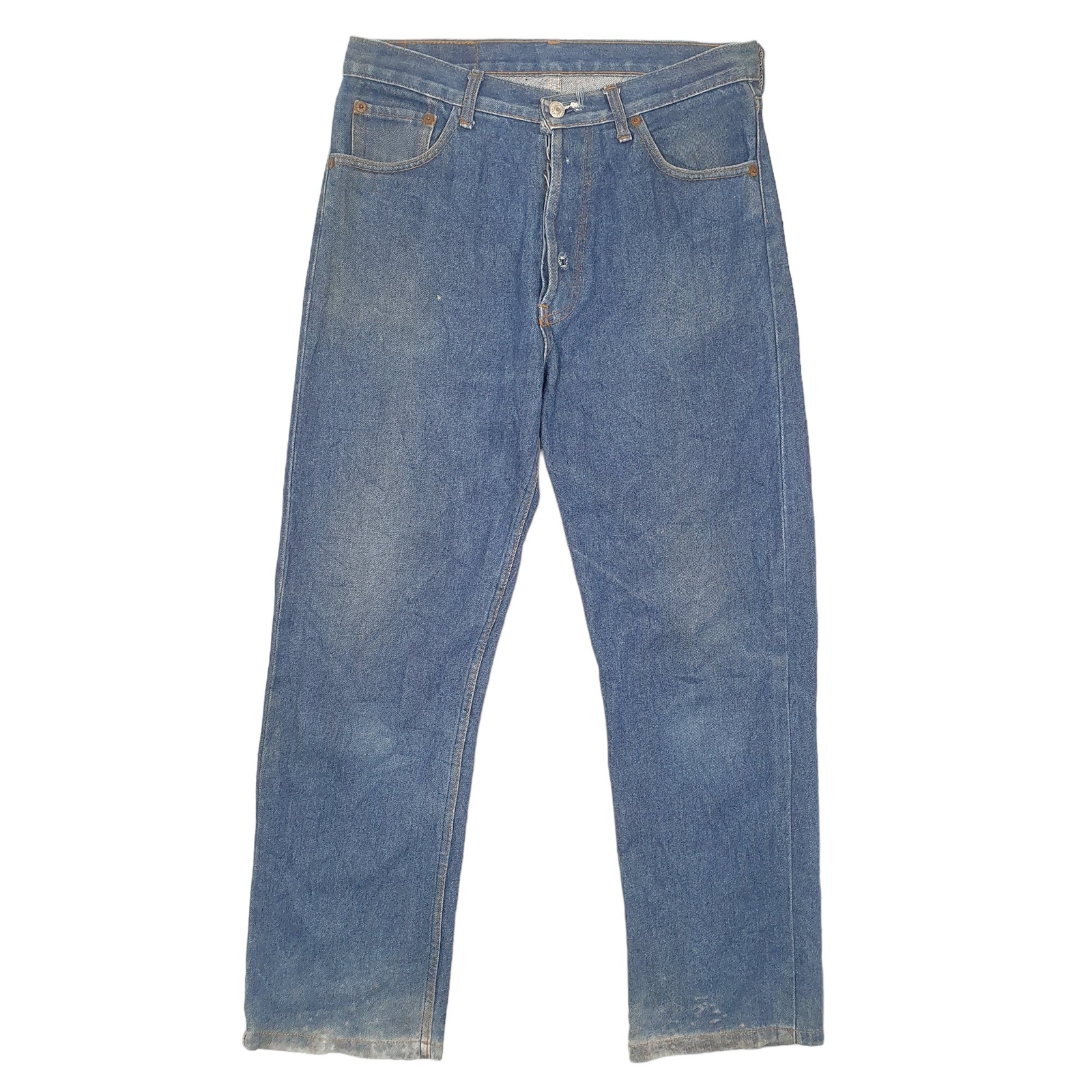 LEVIS Casual Jeans Regular Fit Blue Denim Trousers Mens Vintage Big E W32 L28 image 2