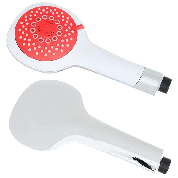 Duschkopf Sanlingo 5Fach Verstellbar Mit 120 Mm Durchmesser Rot Weiss Chrome-image