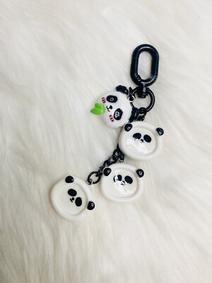Panda Bag Charm Key Ring Fob Keychain Purse Charm Y2K New | eBay