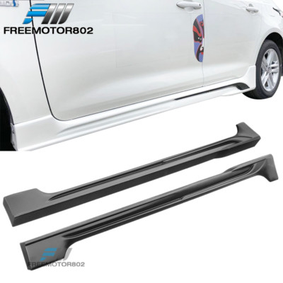 Fits 20-26 Toyota Corolla Sedan 4DR Side Skirts Bodykit Extension PP Matte Black
