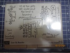 New Unmounted Stampin Up Unmounted Rubber Stamp Love Ya Bunches 2005 Gifts