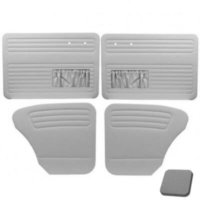 1956 - 64 VW Volkswagen Bug Beetle Grey Replacement Door Panels w/Pockets by TMI