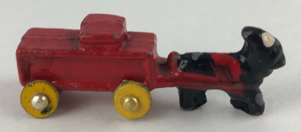 Cast Iron Toy Horse With Wagon Antique Mini Vintage