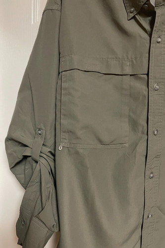 Eddie Bauer Shirt SIZE XL Button Up Long Sleeve Hiking Grey - Picture 2 of 6