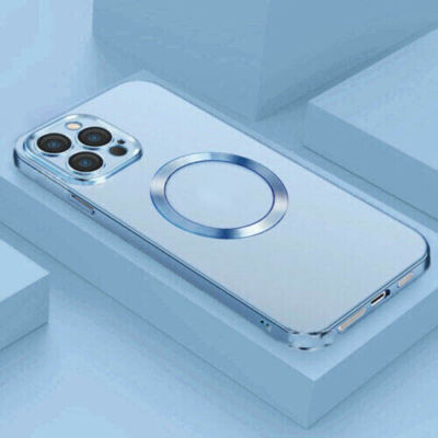 Für iPhone 13 Pro Max 12 11 Stoßfeste Beschichtung Magnetic Clear Soft Case