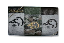 Ducks Unlimited Men's Merino Wool Blend Mid Calf Boot Socks Gift Box 3 Pair
