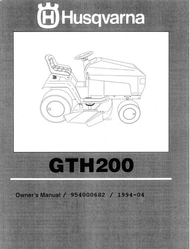 HUSQVARNA Lawn Garden Tractor Instruction Owner MANUALS Part List VARIOUS MODELS - Picture 88 of 248