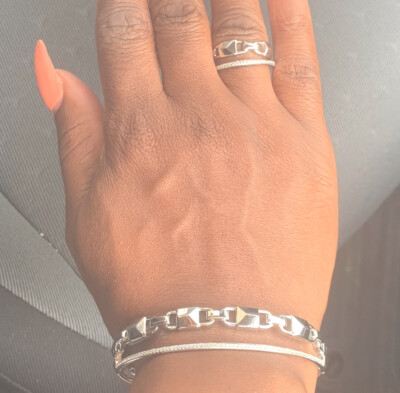 Michael Kors .925 Silber Ring & PreStacked Armband Gr. 7 mkc1025an7
