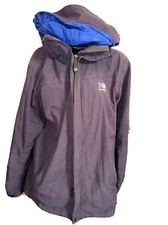 Karrimor Black/Blue Jacket Size Small Woman's Long Sleeve Warm Pockets