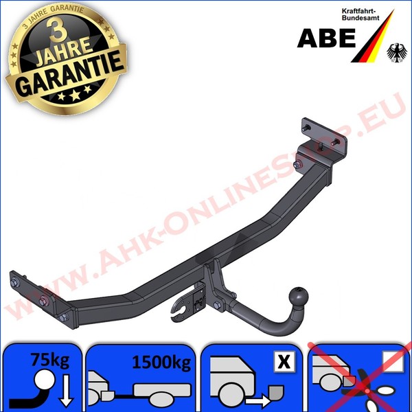 AHK ABE FüR Hyundai I30 SchräGheck Bj. 06-12 AnhäNgerkupplung AnhäNgevorrichtung-image