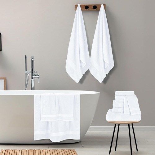Luxury Bath Towels Sets 100% Pure Cotton 800GSM Soft Face Hand Jumbo Bath Sheets - Picture 13 of 69