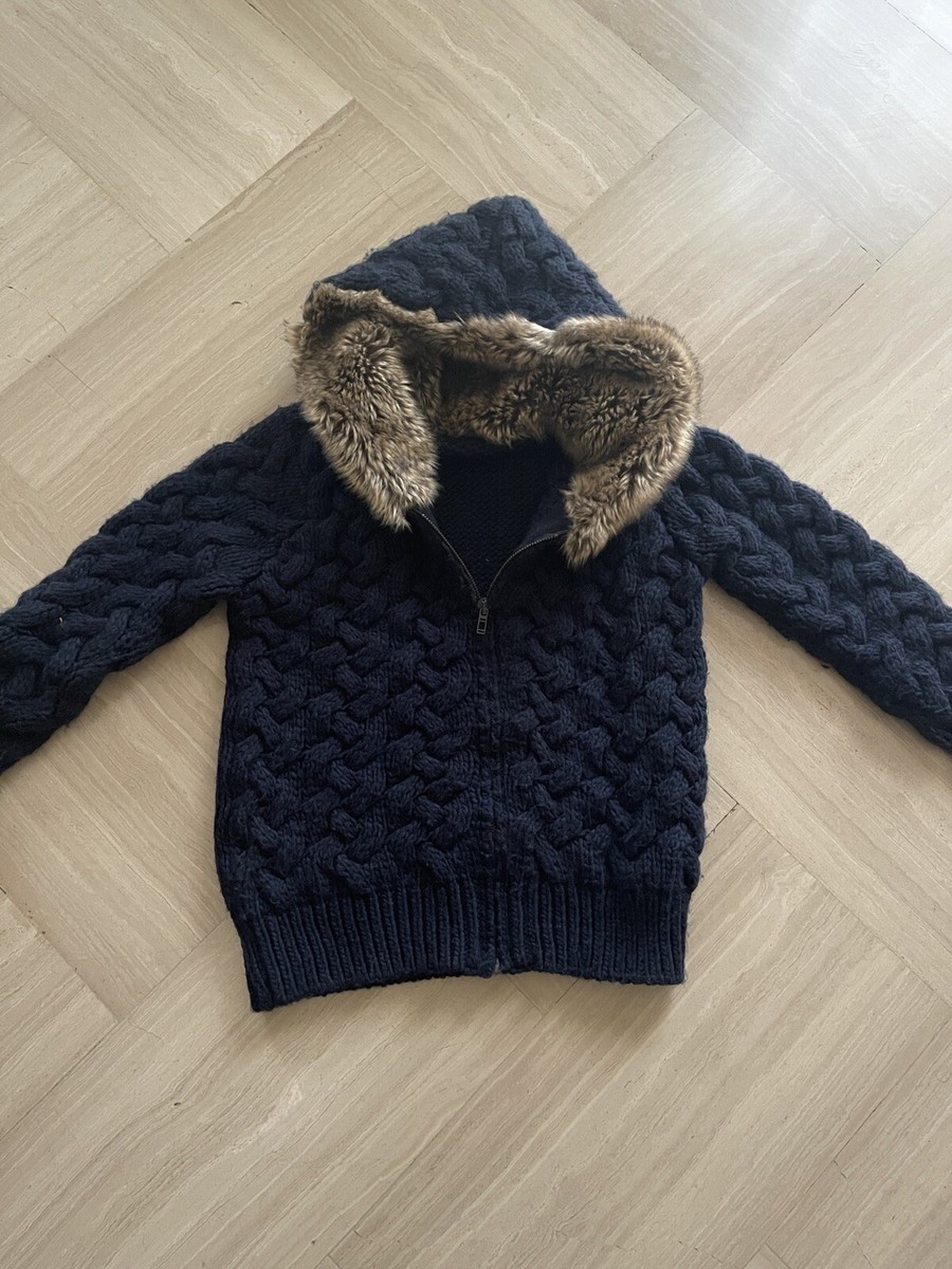 Pelliccia Sintetica Cappello Nero Zara Maglione Uomo Blu M Zara